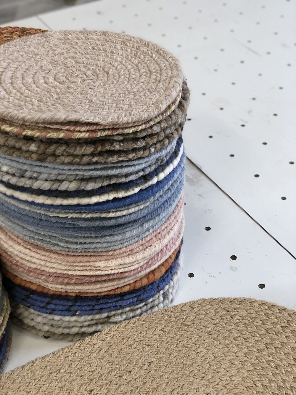 Wool blend rug samples
